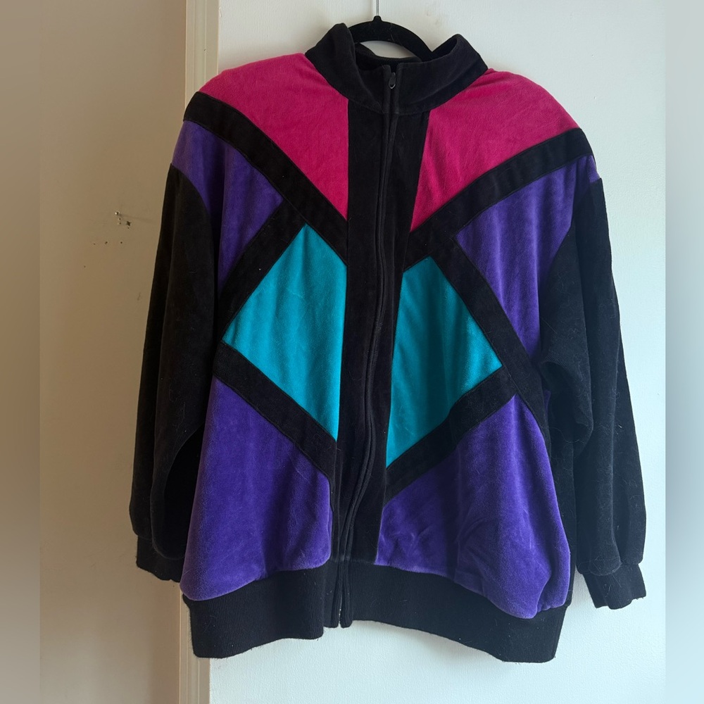 80’s Vintage Color-block Women's Jacket